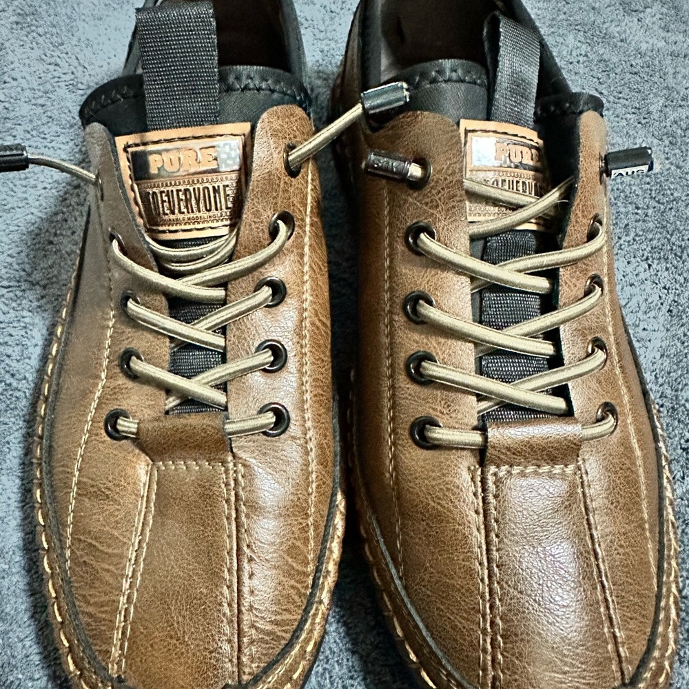 Pure Collection Brown Leather Women's Sneakers New Excellent Condition